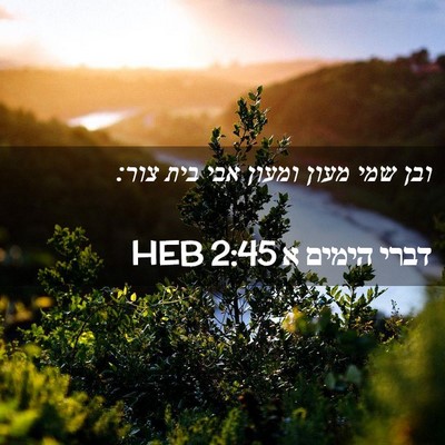Picture 02 - דברי הימים א 2:45 HEB - ובן שמי מעון ומעון אבי בית - Bible Verse Picture