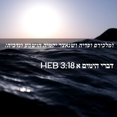 Picture 02 - דברי הימים א 3:18 HEB - ומלכירם ופדיה ושנאצר יקמיה - Bible Verse Picture