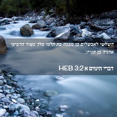 Picture 02 - דברי הימים א 3:2 HEB - השלשי לאבשלום בן מעכה בת - Bible Verse Picture