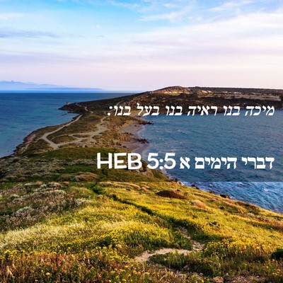 Picture 02 - דברי הימים א 5:5 HEB - מיכה בנו ראיה בנו בעל - Bible Verse Picture