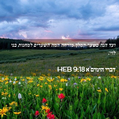 Picture 02 - דברי הימים א 9:18 HEB - ועד הנה בשער המלך מזרחה המה - Bible Verse Picture