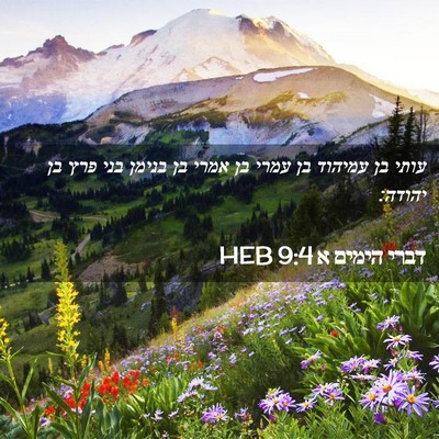 Picture 02 - דברי הימים א 9:4 HEB - עותי בן עמיהוד בן עמרי בן - Bible Verse Picture