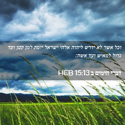 Picture 02 - דברי הימים ב 15:13 HEB - וכל אשר לא ידרש ליהוה אלהי - Bible Verse Picture