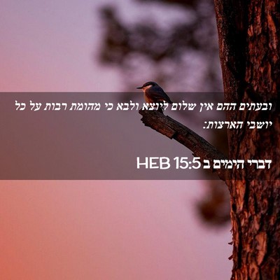 Picture 02 - דברי הימים ב 15:5 HEB - ובעתים ההם אין שלום ליוצא - Bible Verse Picture
