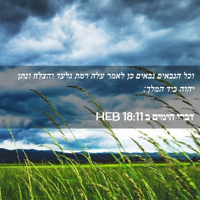 Picture 02 - דברי הימים ב 18:11 HEB - וכל הנבאים נבאים כן לאמר - Bible Verse Picture