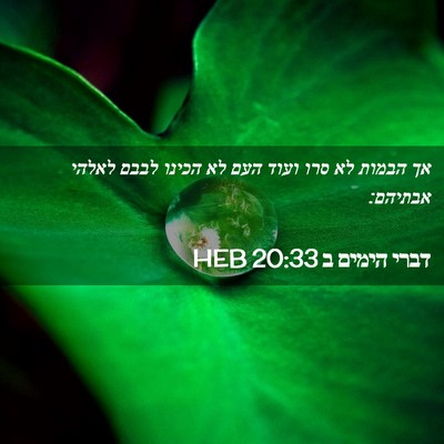 Picture 02 - דברי הימים ב 20:33 HEB - אך הבמות לא סרו ועוד העם לא - Bible Verse Picture