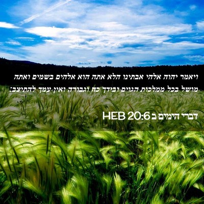 Picture 02 - דברי הימים ב 20:6 HEB - ויאמר יהוה אלהי אבתינו הלא - Bible Verse Picture