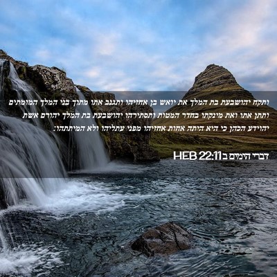 Picture 02 - דברי הימים ב 22:11 HEB - ותקח יהושבעת בת המלך את - Bible Verse Picture
