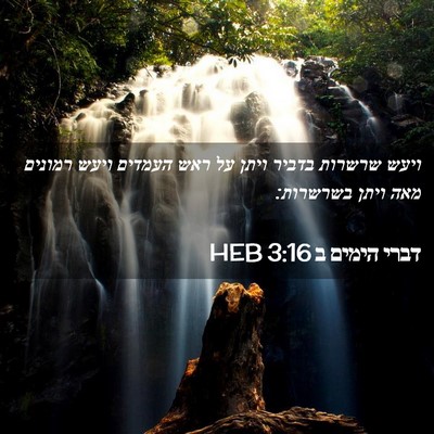 Picture 02 - דברי הימים ב 3:16 HEB - ויעש שרשרות בדביר ויתן על - Bible Verse Picture