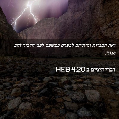 Picture 02 - דברי הימים ב 4:20 HEB - ואת המנרות ונרתיהם לבערם - Bible Verse Picture