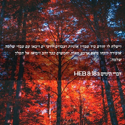 Picture 02 - דברי הימים ב 8:18 HEB - וישלח לו חורם ביד עבדיו - Bible Verse Picture