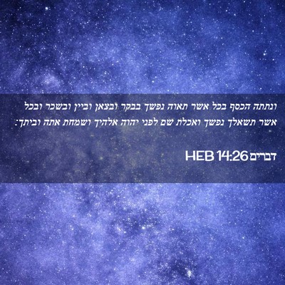 Picture 02 - דברים 14:26 HEB - ונתתה הכסף בכל אשר תאוה - Bible Verse Picture