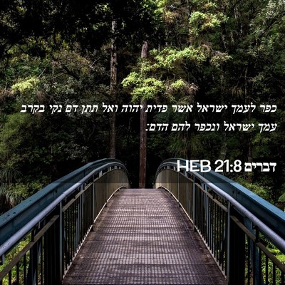 Picture 02 - דברים 21:8 HEB - כפר לעמך ישראל אשר פדית - Bible Verse Picture