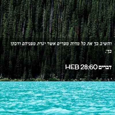 Picture 02 - דברים 28:60 HEB - והשיב בך את כל מדוה מצרים - Bible Verse Picture