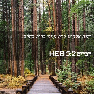 Picture 02 - דברים 5:2 HEB - יהוה אלהינו כרת עמנו ברית - Bible Verse Picture