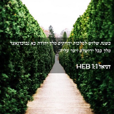 Picture 02 - דניאל 1:1 HEB - בשנת שלוש למלכות יהויקים - Bible Verse Picture