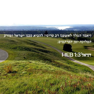Picture 02 - דניאל 1:3 HEB - ויאמר המלך לאשפנז רב - Bible Verse Picture