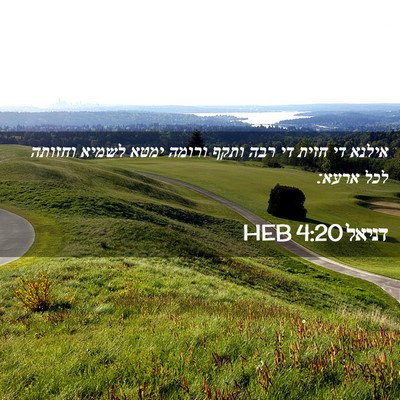 Picture 02 - דניאל 4:20 HEB - אילנא די חזית די רבה ותקף - Bible Verse Picture