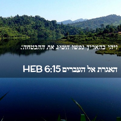 Picture 02 - האגרת אל העברים 6:15 HEB - ויהי בהאריך נפשו השיג את - Bible Verse Picture
