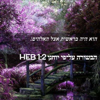 Picture 02 - הבשורה על־פי יוחנן 1:2 HEB - הוא היה בראשית אצל - Bible Verse Picture