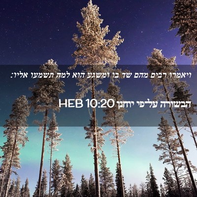 Picture 02 - הבשורה על־פי יוחנן 10:20 HEB - ויאמרו רבים מהם שד בו ומשגע - Bible Verse Picture
