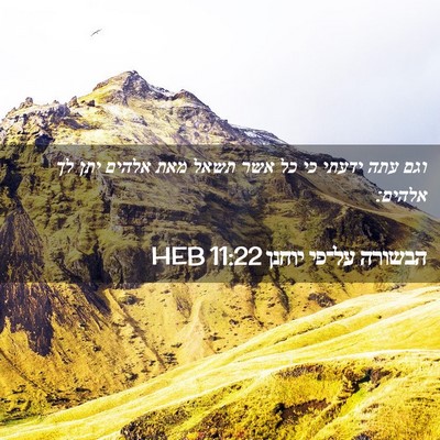 Picture 02 - הבשורה על־פי יוחנן 11:22 HEB - וגם עתה ידעתי כי כל אשר - Bible Verse Picture