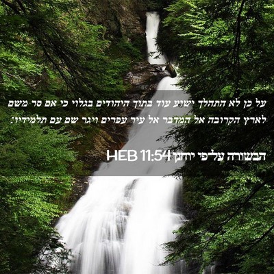 Picture 02 - הבשורה על־פי יוחנן 11:54 HEB - על כן לא התהלך ישוע עוד - Bible Verse Picture