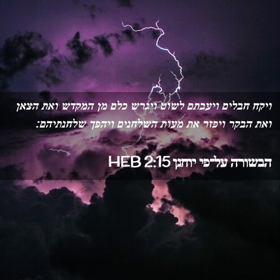 Picture 02 - הבשורה על־פי יוחנן 2:15 HEB - ויקח חבלים ויעבתם לשוט - Bible Verse Picture