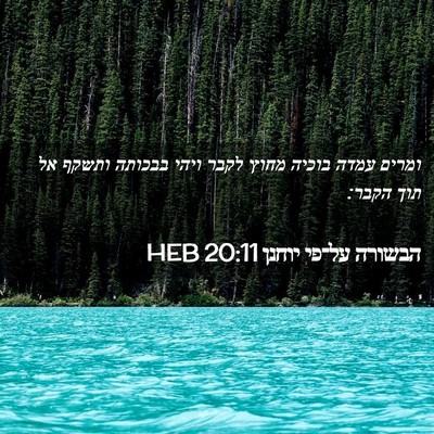 Picture 02 - הבשורה על־פי יוחנן 20:11 HEB - ומרים עמדה בוכיה מחוץ לקבר - Bible Verse Picture