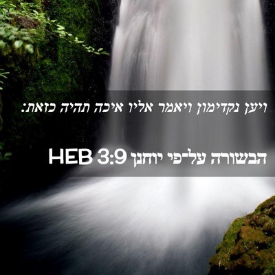 Picture 02 - הבשורה על־פי יוחנן 3:9 HEB - ויען נקדימון ויאמר אליו - Bible Verse Picture