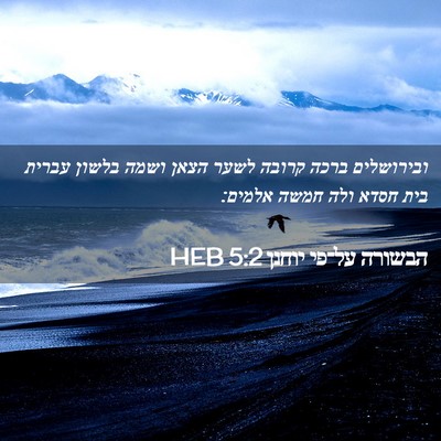 Picture 02 - הבשורה על־פי יוחנן 5:2 HEB - ובירושלים ברכה קרובה לשער - Bible Verse Picture