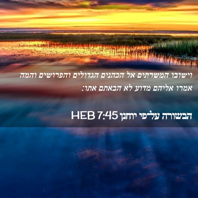 Picture 02 - הבשורה על־פי יוחנן 7:45 HEB - וישובו המשרתים אל הכהנים - Bible Verse Picture