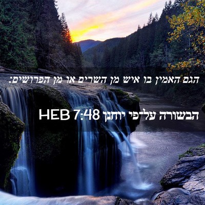Picture 02 - הבשורה על־פי יוחנן 7:48 HEB - הגם האמין בו איש מן השרים - Bible Verse Picture