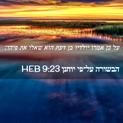 Picture 02 - הבשורה על־פי יוחנן 9:23 HEB - על כן אמרו יולדיו בן דעת - Bible Verse Picture