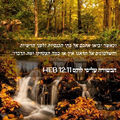 Picture 02 - הבשורה על־פי לוקס 12:11 HEB - וכאשר יביאו אתכם אל בתי - Bible Verse Picture