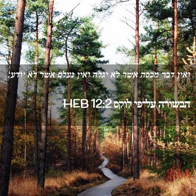 Picture 02 - הבשורה על־פי לוקס 12:2 HEB - ואין דבר מכסה אשר לא יגלה - Bible Verse Picture