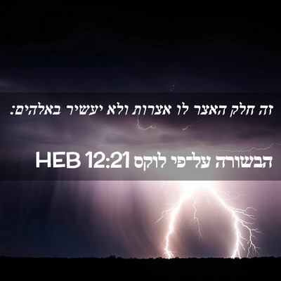 Picture 02 - הבשורה על־פי לוקס 12:21 HEB - זה חלק האצר לו אצרות ולא - Bible Verse Picture