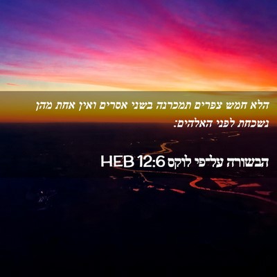 Picture 02 - הבשורה על־פי לוקס 12:6 HEB - הלא חמש צפרים תמכרנה בשני - Bible Verse Picture