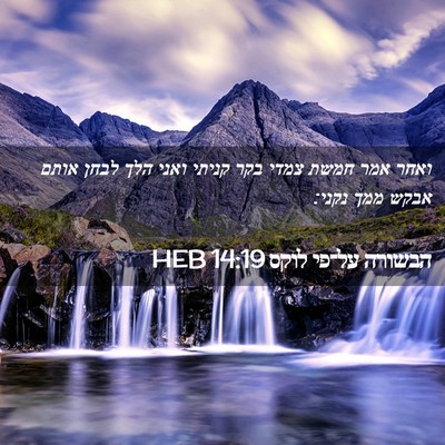 Picture 02 - הבשורה על־פי לוקס 14:19 HEB - ואחר אמר חמשת צמדי בקר - Bible Verse Picture