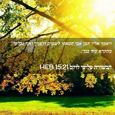 Picture 02 - הבשורה על־פי לוקס 15:21 HEB - ויאמר אליו הבן אבי חטאתי - Bible Verse Picture