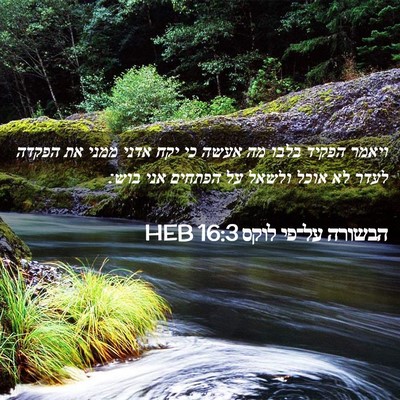 Picture 02 - הבשורה על־פי לוקס 16:3 HEB - ויאמר הפקיד בלבו מה אעשה כי - Bible Verse Picture
