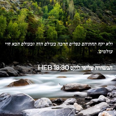 Picture 02 - הבשורה על־פי לוקס 18:30 HEB - ולא יקח תחתיהם כפלים הרבה - Bible Verse Picture