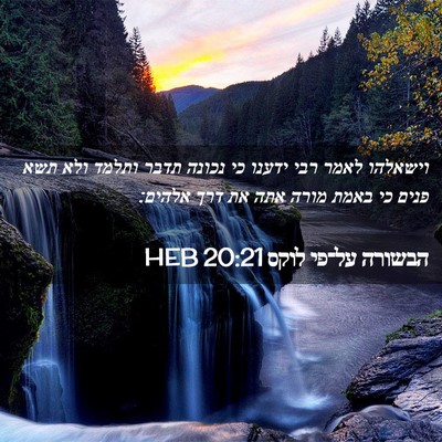 Picture 02 - הבשורה על־פי לוקס 20:21 HEB - וישאלהו לאמר רבי ידענו כי - Bible Verse Picture