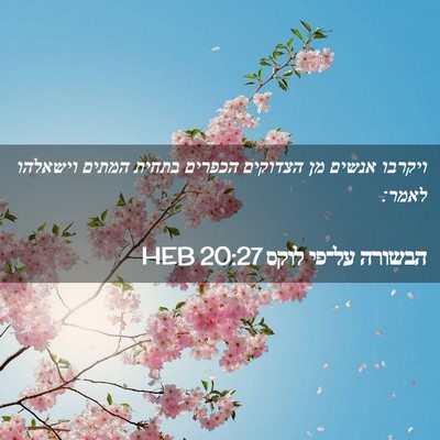 Picture 02 - הבשורה על־פי לוקס 20:27 HEB - ויקרבו אנשים מן הצדוקים - Bible Verse Picture