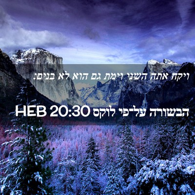 Picture 02 - הבשורה על־פי לוקס 20:30 HEB - ויקח אתה השני וימת גם הוא - Bible Verse Picture