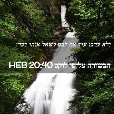 Picture 02 - הבשורה על־פי לוקס 20:40 HEB - ולא ערבו עוד את לבם לשאל - Bible Verse Picture