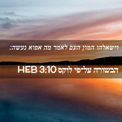 Picture 02 - הבשורה על־פי לוקס 3:10 HEB - וישאלהו המון העם לאמר מה - Bible Verse Picture