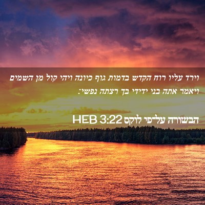 Picture 02 - הבשורה על־פי לוקס 3:22 HEB - וירד עליו רוח הקדש בדמות - Bible Verse Picture