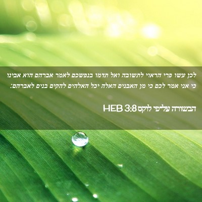 Picture 02 - הבשורה על־פי לוקס 3:8 HEB - לכן עשו פרי הראוי לתשובה - Bible Verse Picture