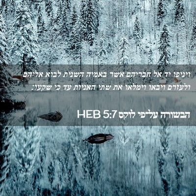 Picture 02 - הבשורה על־פי לוקס 5:7 HEB - ויניפו יד אל חבריהם אשר - Bible Verse Picture